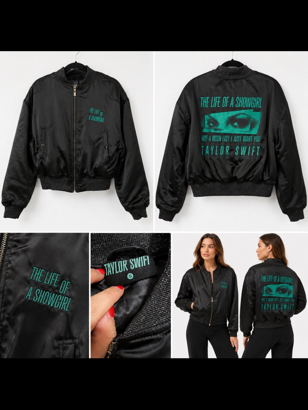 AUTHENTIC MERCH Taylor Swift The Life of a Showgirl Bomber Jacket NEW!!!!